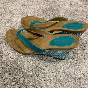 Teal sandals 8.5